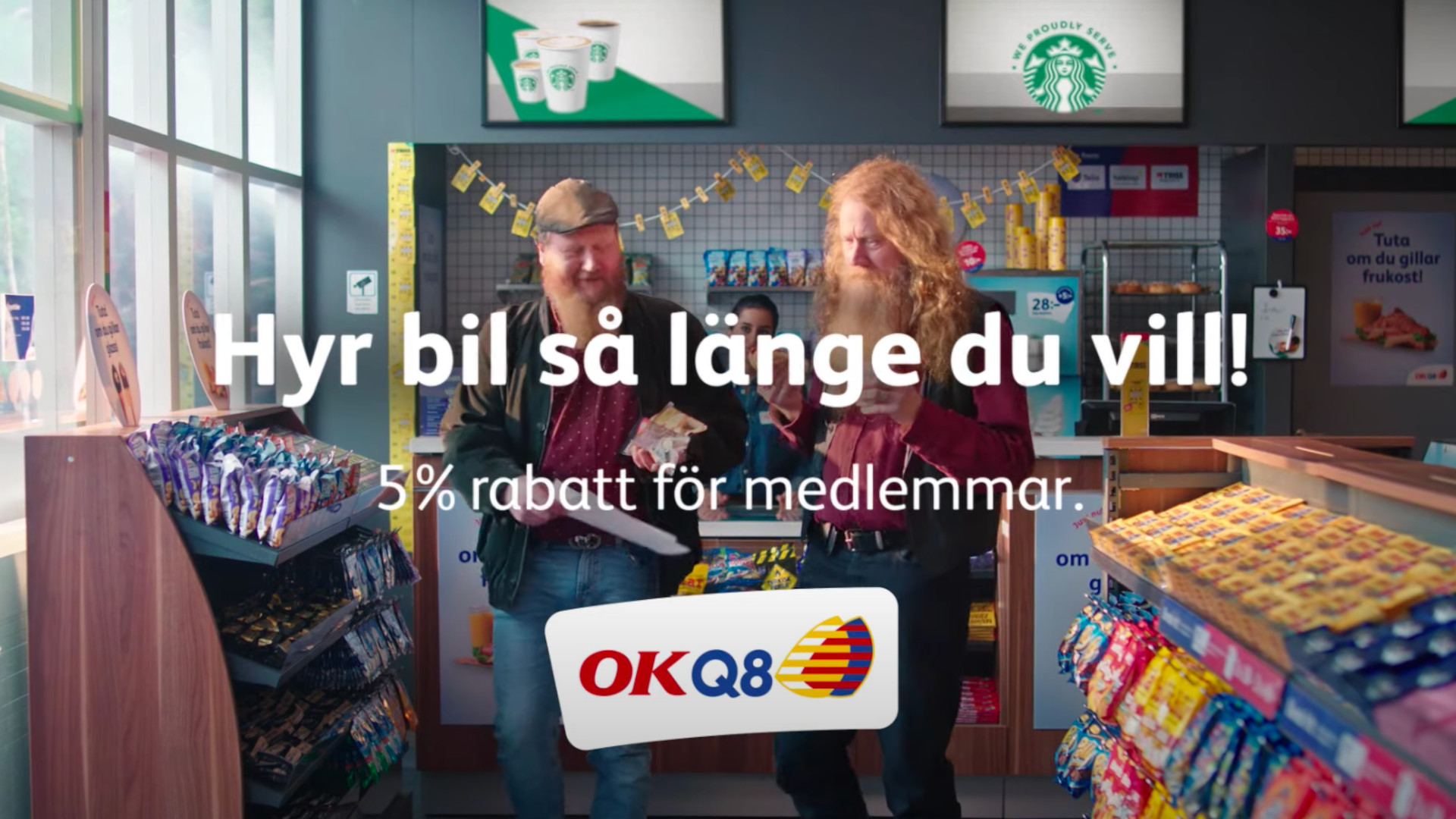 REKLAM / OKQ8 - HYR BIL!